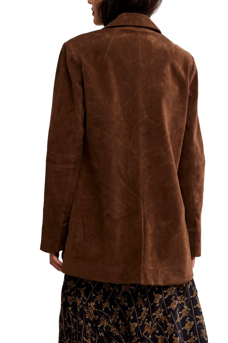 PAPER CUT VEGAN BLAZER Marron