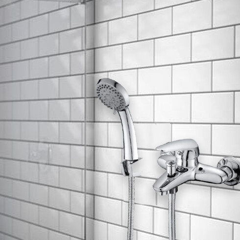 Griferia De Ducha Externa Monocomando Incluye Flexible Telefono Y Soporte Aqualia 000