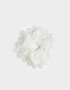 Skunzies Con textura Scrunchie - Blanco Crudo
