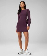 Vestido Seamless Long-Sleeve Mini Dress Mujer Oxblood