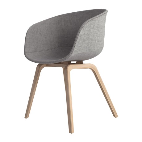Sillas de comedor Eames con apoyabrazo tapizado Gris