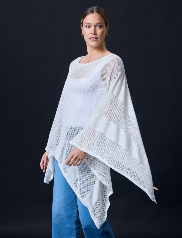 Poncho Lurex BLANCO