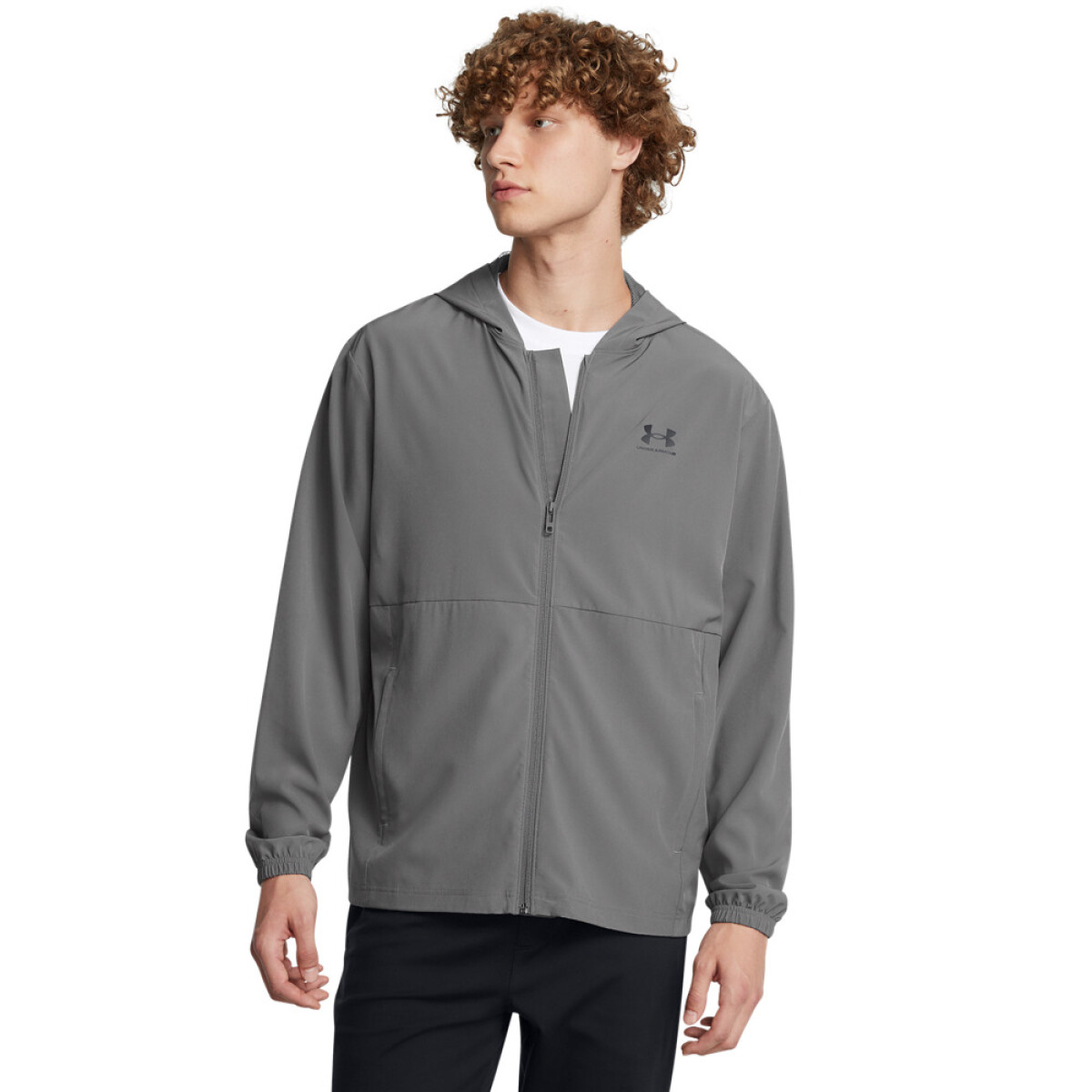 UA Vibe Woven Windbreaker-GRY - GRY-025 