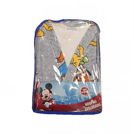 Bata Infantil Velour Dohler 100% Algodón Mickey Gris
