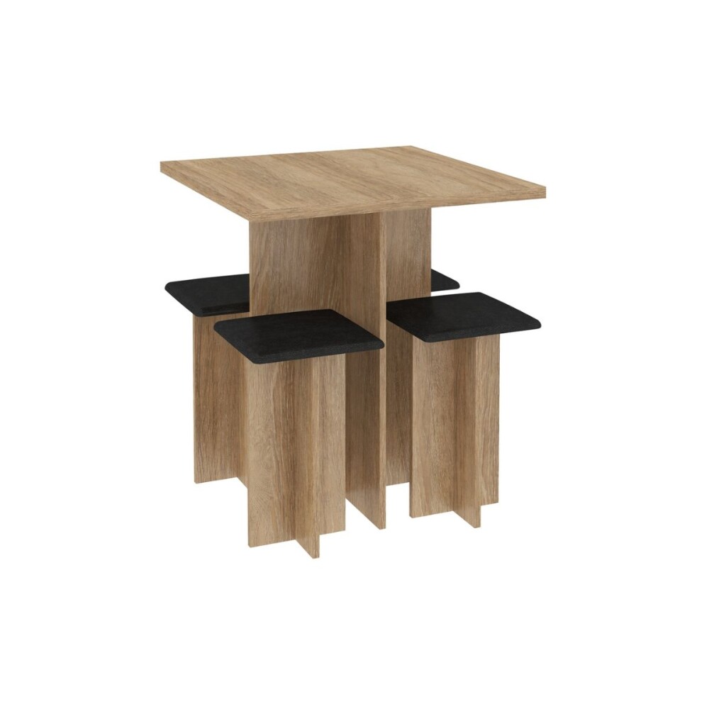 JUEGO DE COMEDOR - 4 BANCOS CARVALHO