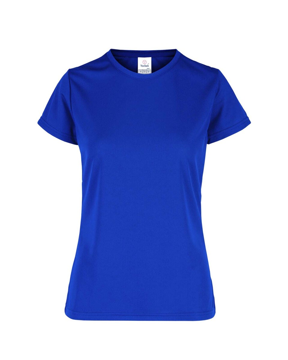 Camiseta a la base dry fit dama - Azul royal 