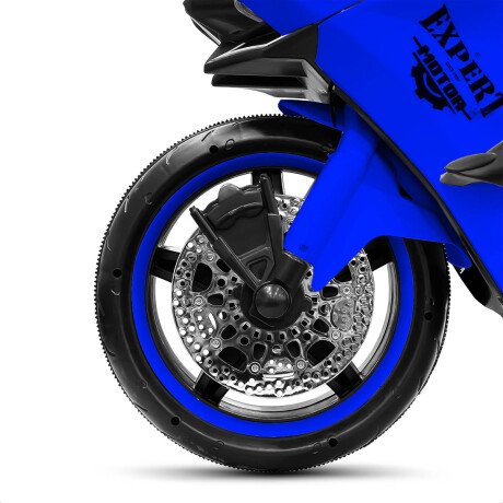 Moto A Batería Ninja Con Ruedas Luces Música Y USB Azul