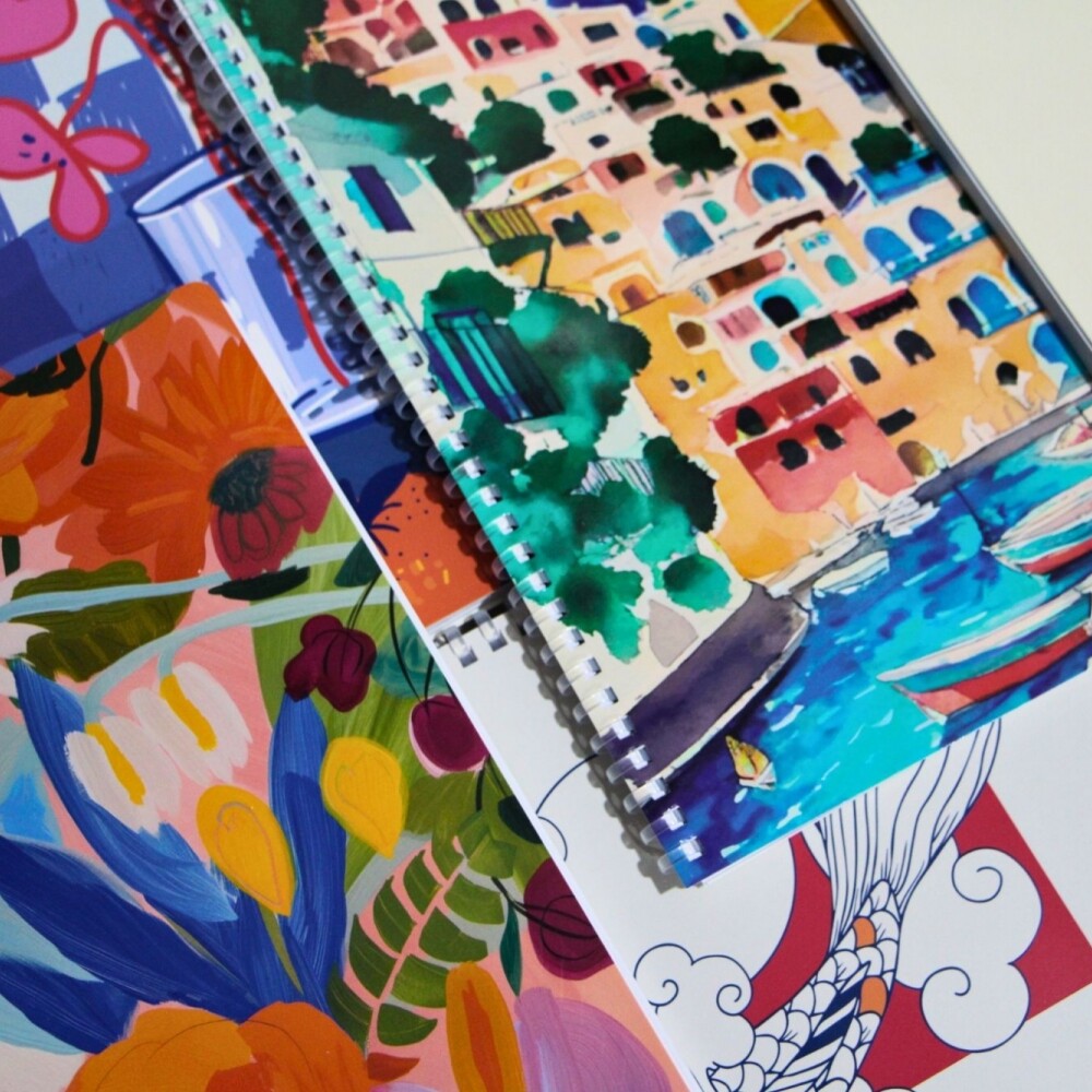 CUADERNOLA TEORIA SOFT 100 HOJAS ACUARELA FLORES