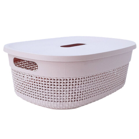 Canasto organizador c/tapa 38x28x15cm Canasto Organizador C/tapa 38x28x15cm