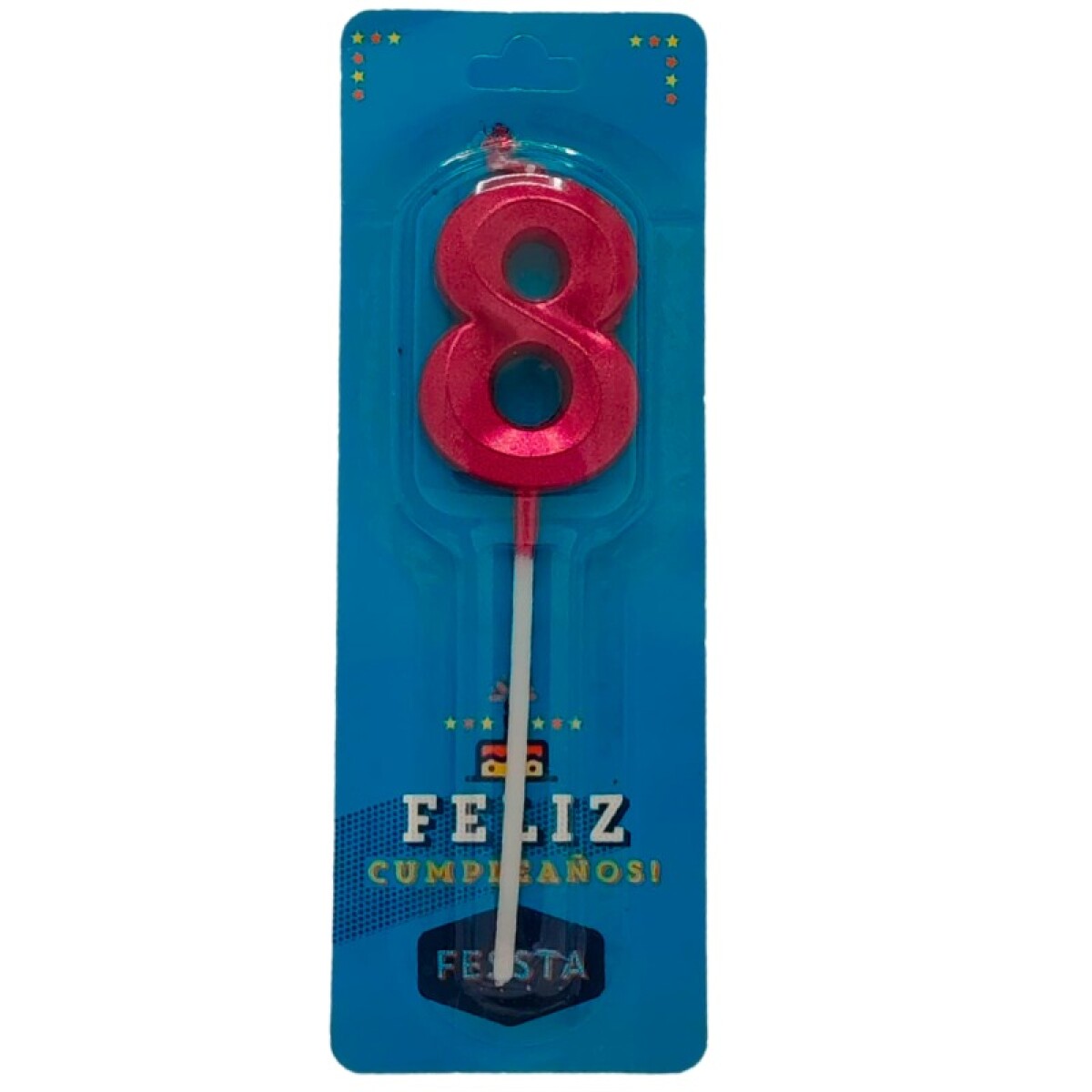 Vela Número 3D Chica Roja - OCHO 