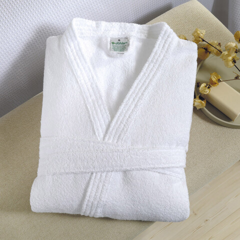 Bata de Baño Dohler Felpa Blanca Talle M al XG U