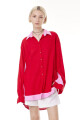 Camisa Noble lino Rojo/Rosa