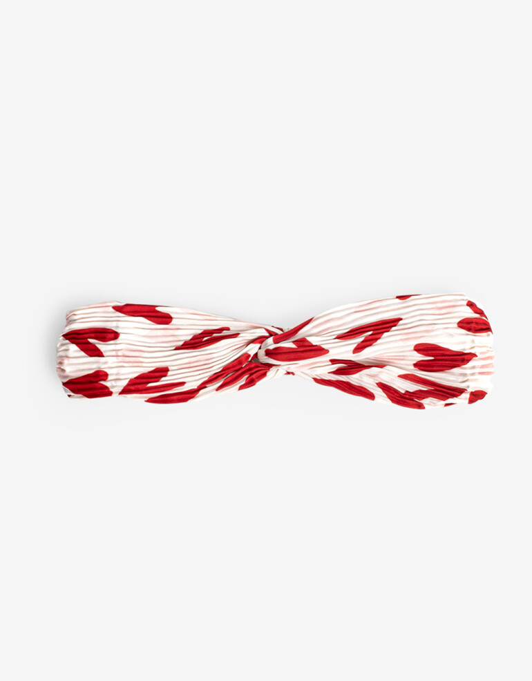 Vinchas Textiles Estampados Vincha Plisada Corazones - Estampado Geometrico