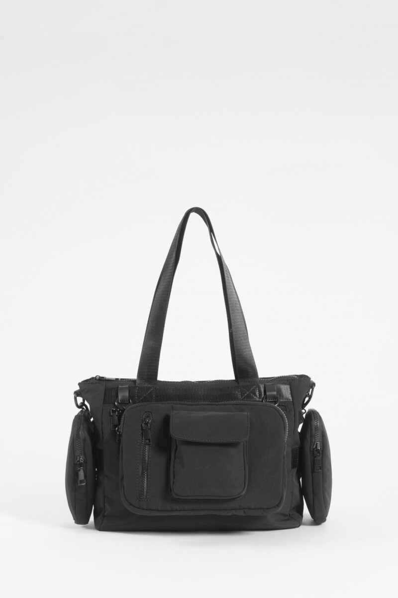 Cartera con bolsillo removible y correa regulable negro