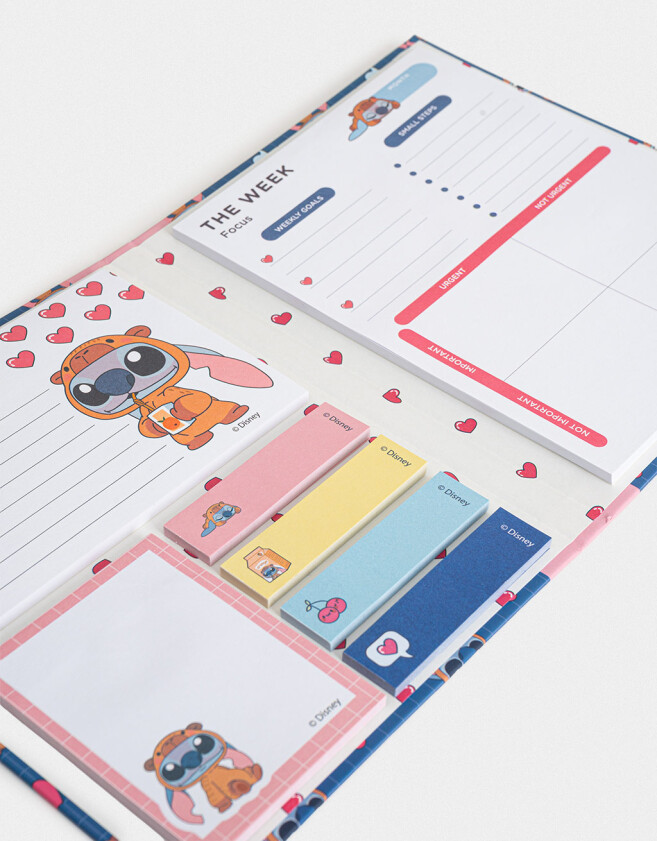 Librería Sets Set De Notas Autoadhesivas "stitch Capybara" - Azul Medio