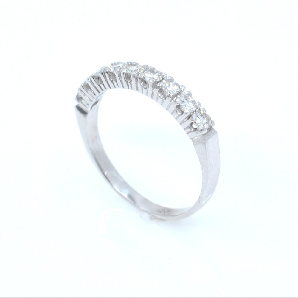 Anillo oro 18k blanco y brillantes Anillo oro 18k blanco y brillantes