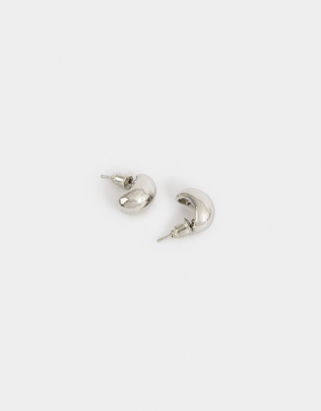 Aros Pasantes Con strass Aros Con Forma De Gota - Plateado