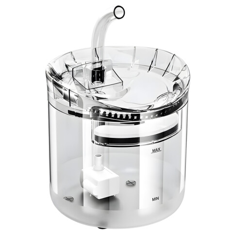 Fuente De Agua Bebedero Para Mascotas 2 Litros Recirculación Variante Transparente