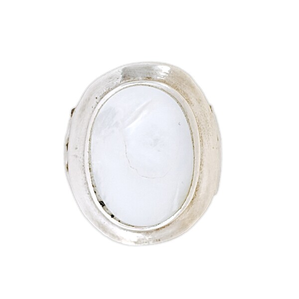 Anillo Circulo-Plata 925-Piedra Nacar-AN3387 conpiedra