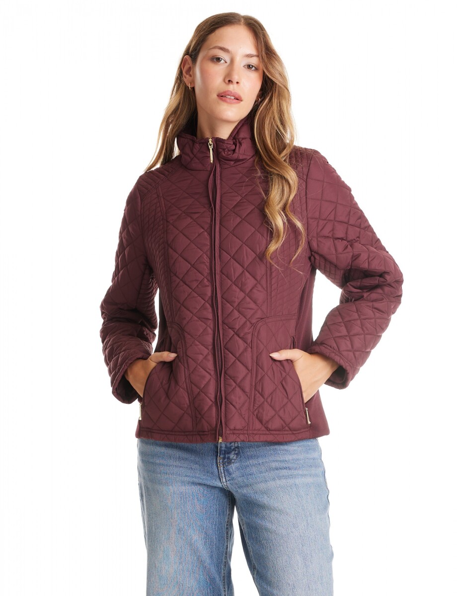 Campera Capitoneada Entallada - Bordeaux 