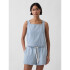 SL SQNK SHELL TOP - RR STRIPE LIGHT WASH