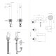 JUEGO DE GRIFERIA LAVATORIO ALTO DUCHA BIDET BRILLO BLEST CROMO
