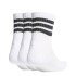 Medias Unisex Adidas 3 Tiras X3 Blanco - Negro