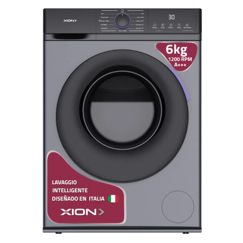 Lavarropas Inverter Xion Xi-lav66x-cu 6 Kg LAVARROPAS XION 6K XI-LAV66X GRIS