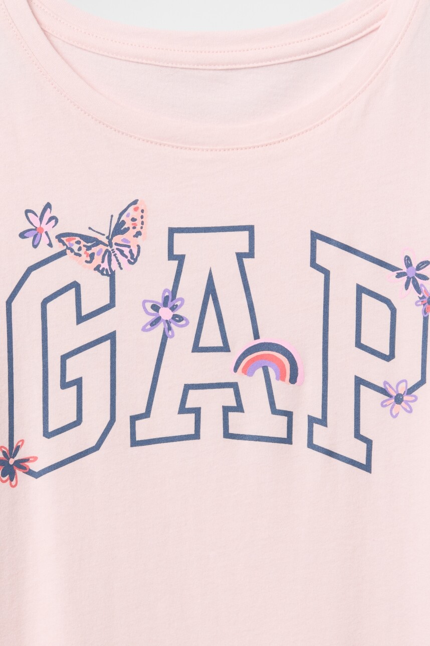 Remera Logo Gap Niña Cherry Blossom