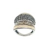 Anillo Cúpula-Plata y Oro-Piedra Zirconia-AN5365 conpiedra