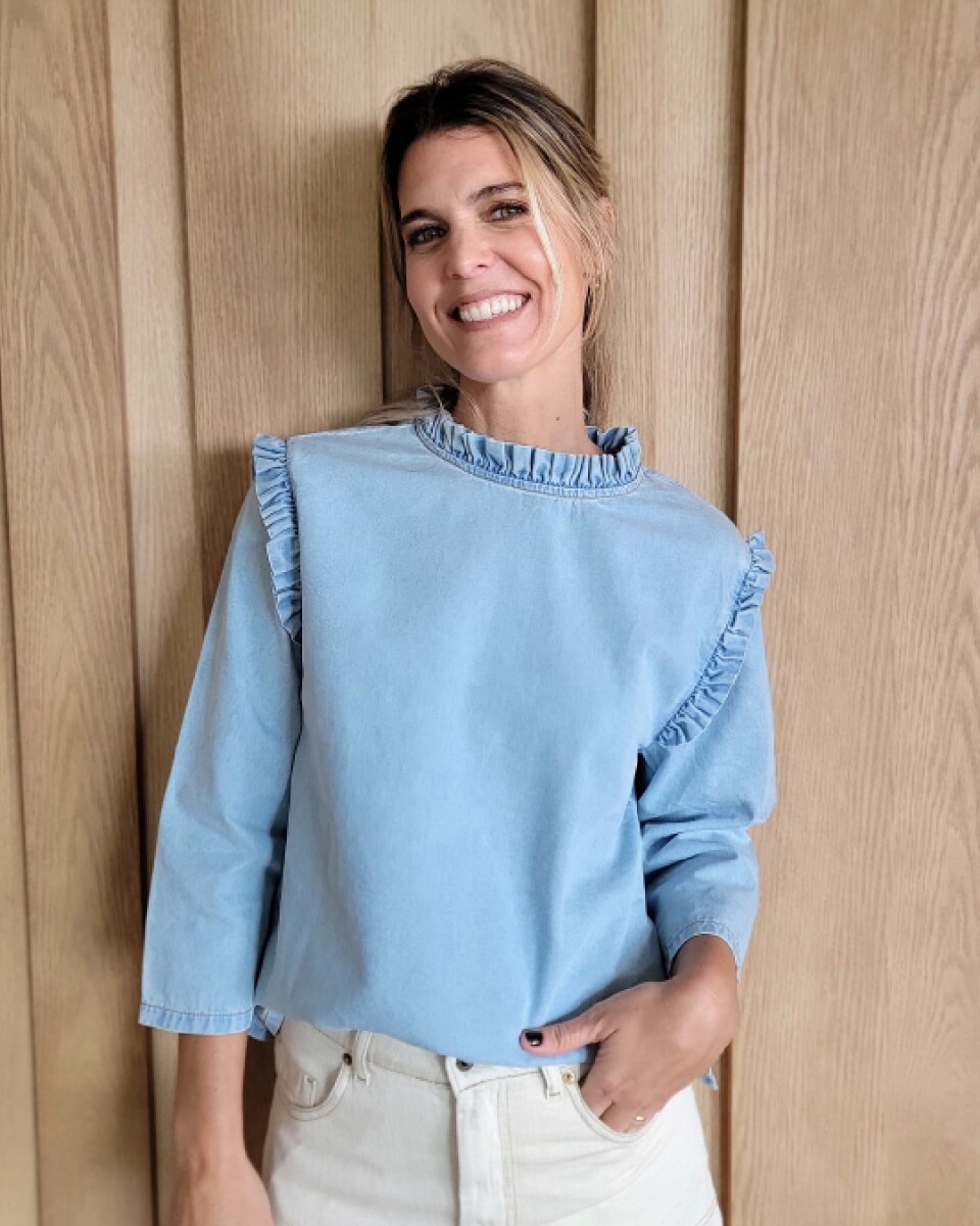 Blusa Jazmín - Denim celeste 