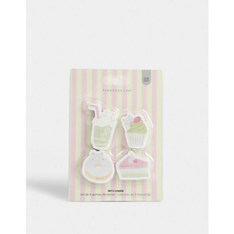 Set De Gomas De Borrar ''matcha Girly'' Combinacion Multicolor