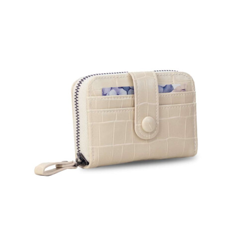 Tarjetero Irina Croco Manteca