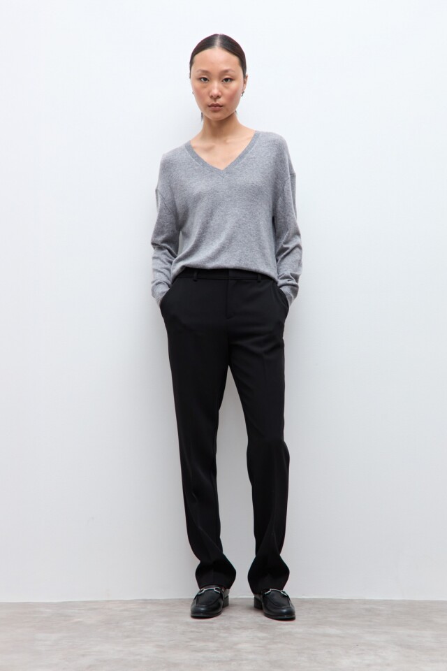 Pantalón recto sastrero negro