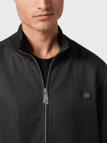 PHILIPP PLEIN - chaqueta bomber negra de lana Negro