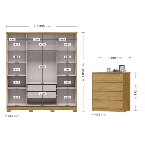 Juego de Dormitorio Sommier Zafiro Black 2 Plazas Ropero Mónaco 4 Puertas y Cómoda Carla 4 Cajones Juego de Dormitorio Sommier Zafiro Black 2 Plazas Ropero Mónaco 4 Puertas y Cómoda Carla 4 Cajones