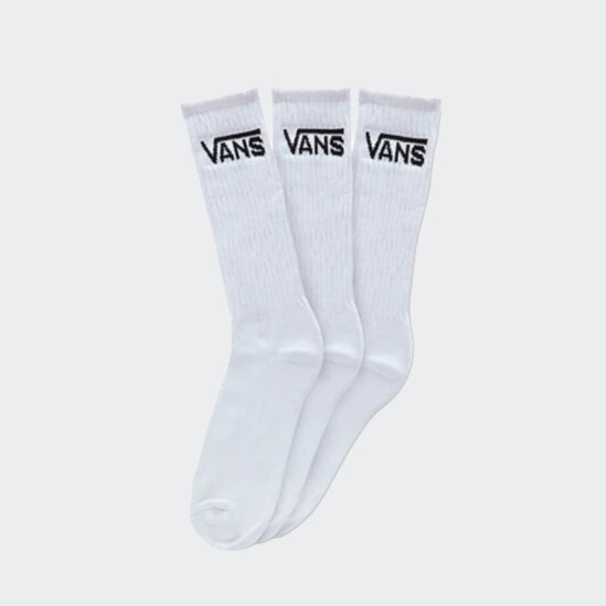 Medias Vans Classic Crew Pack x 3 Blanco