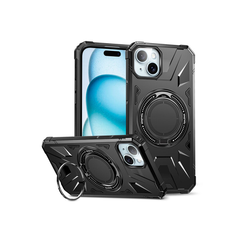 Protector para iPhone 15 Plus anillo y MagSafe color negro Protector Para Iphone 15 Plus Anillo Y Magsafe Color Negro