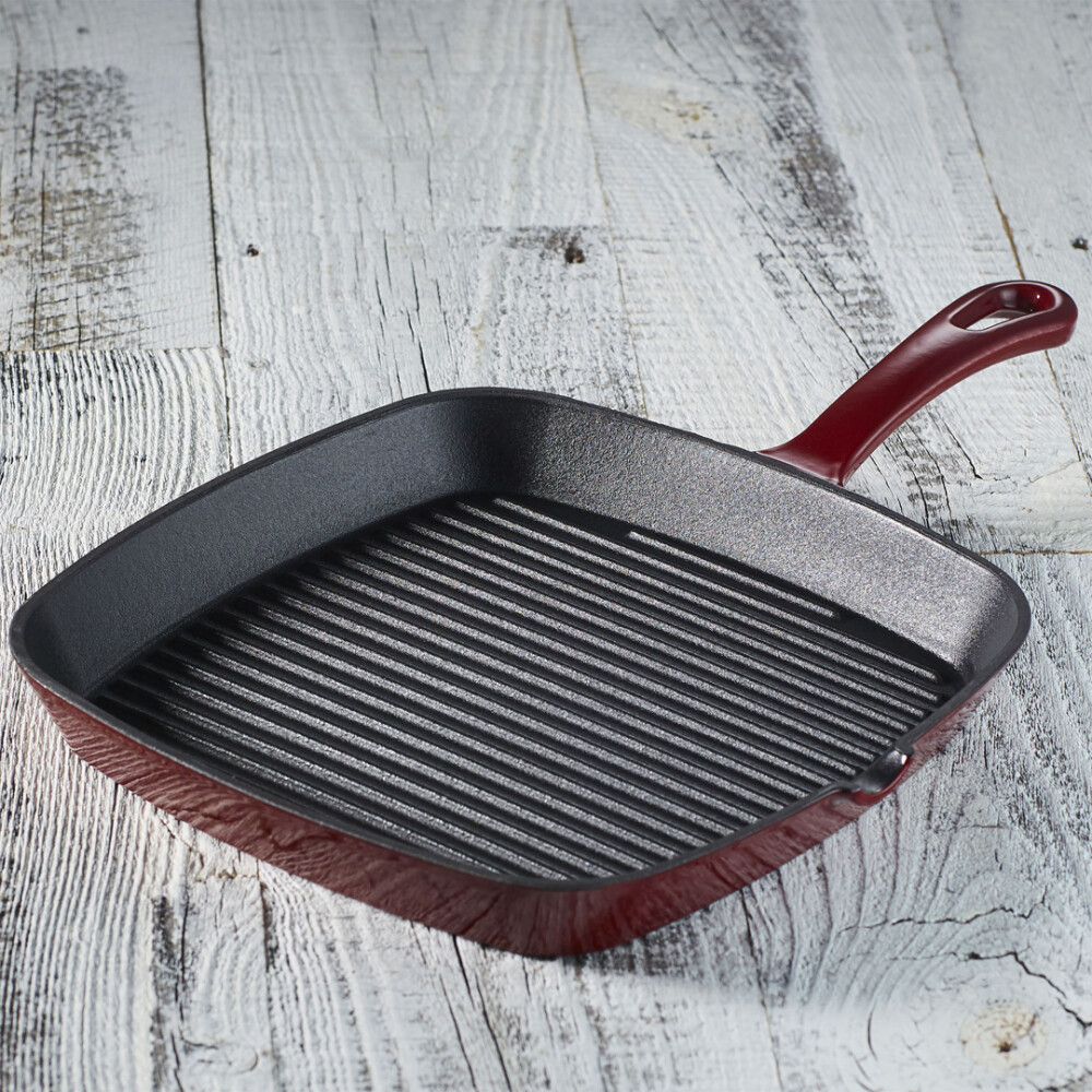 Cuisinart® PLANCHA PARRILLERA CUADRADA DE HIERRO FUNDIDO 9.25" - ROJO CARDENAL N/A