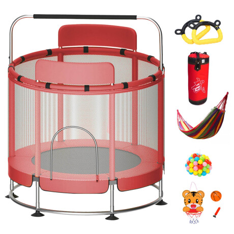 Cama Elástica 1.40m + Hamaca + Bolsa Box + Aro + Acc Rojo