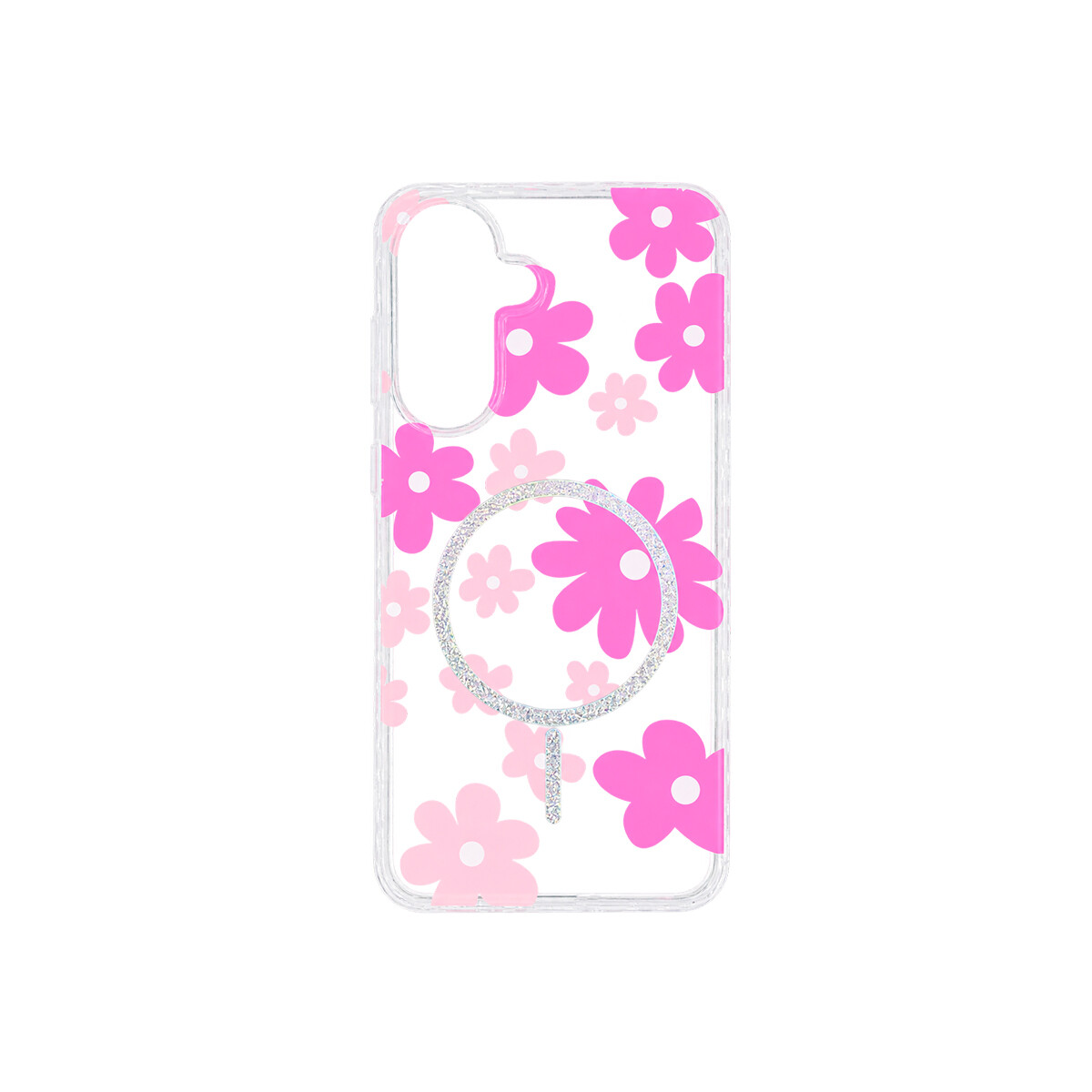 Protector para Samsung Galaxy A26 diseño de flores color fucsia 