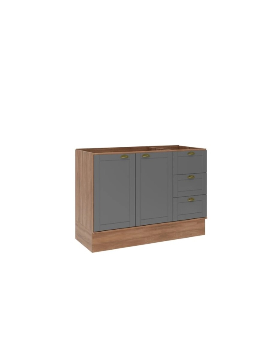 Bajo Mesada Americana 120cm Gris 2386 