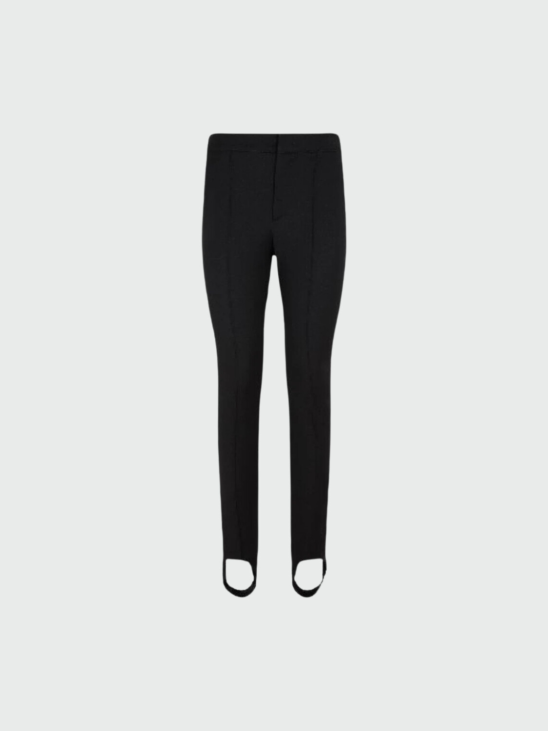 Moncler -Pantalón de nylon ajustado con estribos Negro