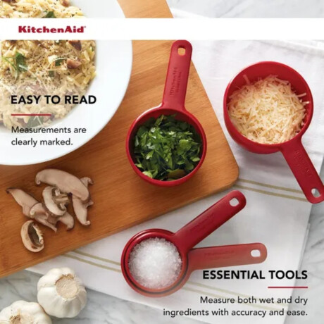 Tazas Medidoras Set 4 Piezas Rojo KitchenAid Tazas Medidoras Set 4 Piezas Rojo KitchenAid