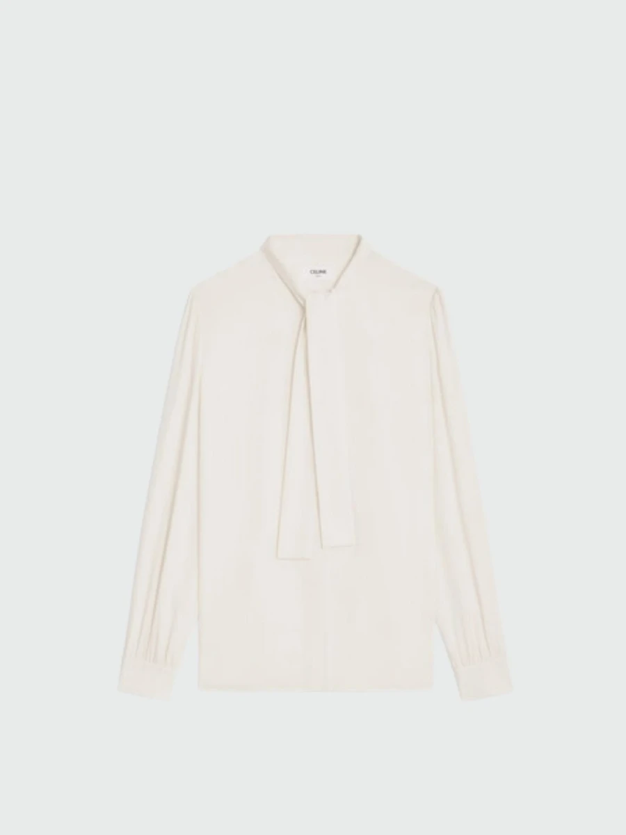 Celine- Blusa manga larga con lazo 