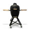 Horno Kamado A Carbón Cerámica Refractaria Parrilla 39cm NEGRO