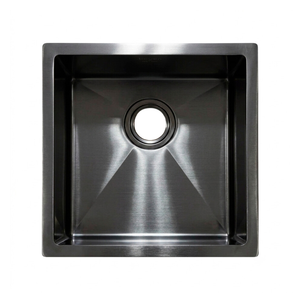 PILETA SIMPLE 304 COLOR NEGRO 44x44x20 CM Pileta Simple 304 Color Negro 44x44x20 Cm