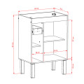 MUEBLE DE BAÑO MODELO MAGNOLIA GRIS SIN TAPA Mueble De Baño Modelo Magnolia Gris Sin Tapa