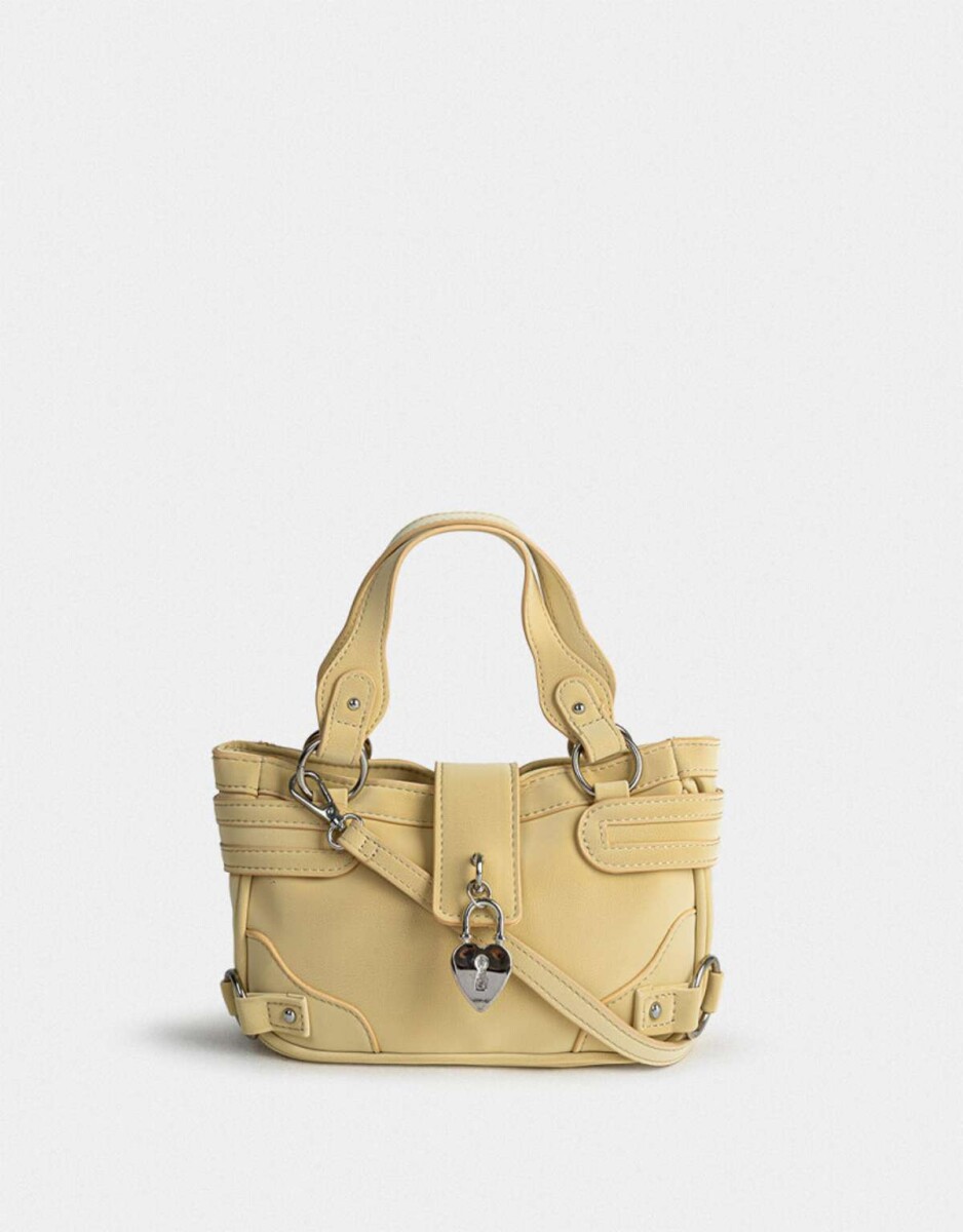 Bandolera Con Charm - Amarillo Claro 