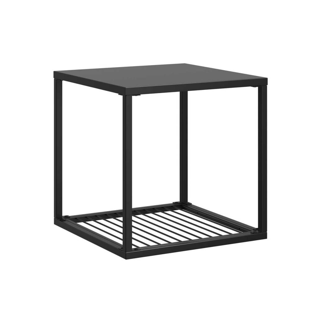 MESA LATERAL METAL NEGRO OLIVIA